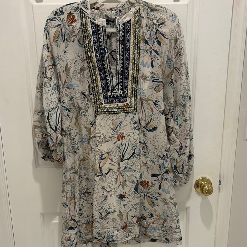 MARIA CHER Floral Print Tunic Dress